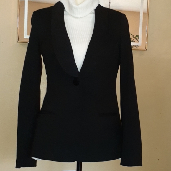 7 for All Mankind Black Blazer - Picture 2 of 8